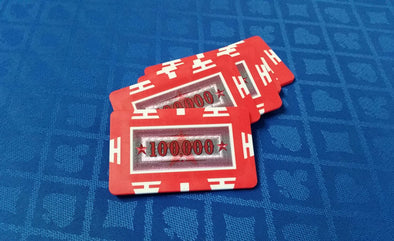 Red 100k Poker Chip 25 x Plaque