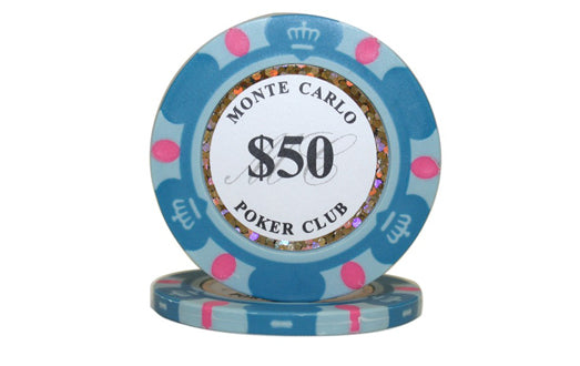 Monte Carlo 500pce Low Value Cash 14g Chip Set Premium Clay w/ Case