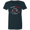 You keep looking at my Boobs Women's Maple Tee