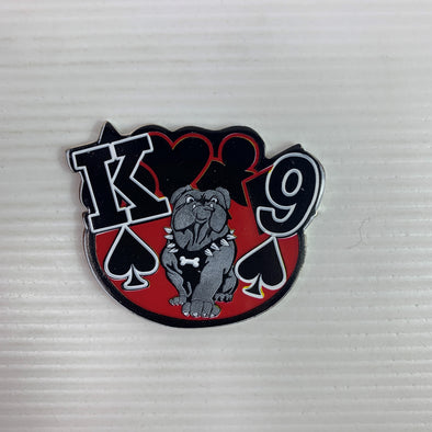 Poker Card Guard - K9 Spades King Nine Canine Bulldog
