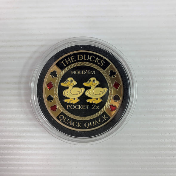 Gold Poker Card Guard - The Ducks QUACK QUACK 2's