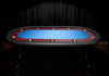 84" Deluxe Poker Table - Blue Suited Speed Felt (folding legs)