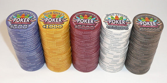 Jetons de poker représentant le capital de jeu