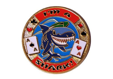 Gold Poker Card Guard - IM A SHARK