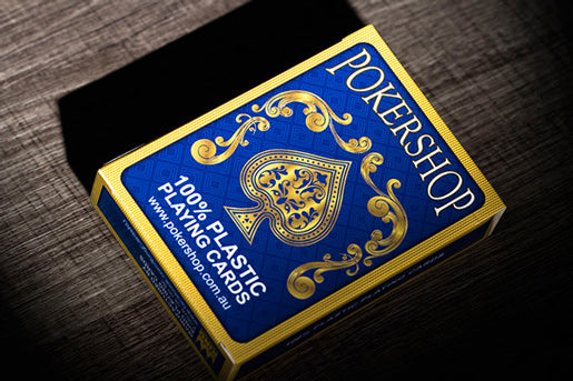 PokerShop 100% Plastic Playing Cards - Blue Deck