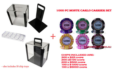 1000pce Monte Carlo 14.5g Casino Carrier set (Premium Clay)
