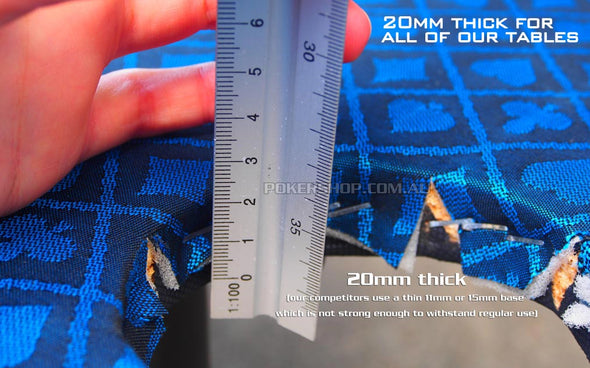 84" Deluxe V2 Poker Table - Red Suited Speed Felt