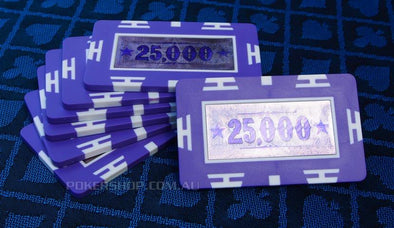 Purple 25k Poker Chip 25 x 40g Premium Plaque