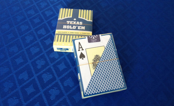Texas Holdem 96 x 100% Plastic playing cards RED & BLUE