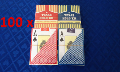 100 x Texas Holdem 100% Plastic playing cards
