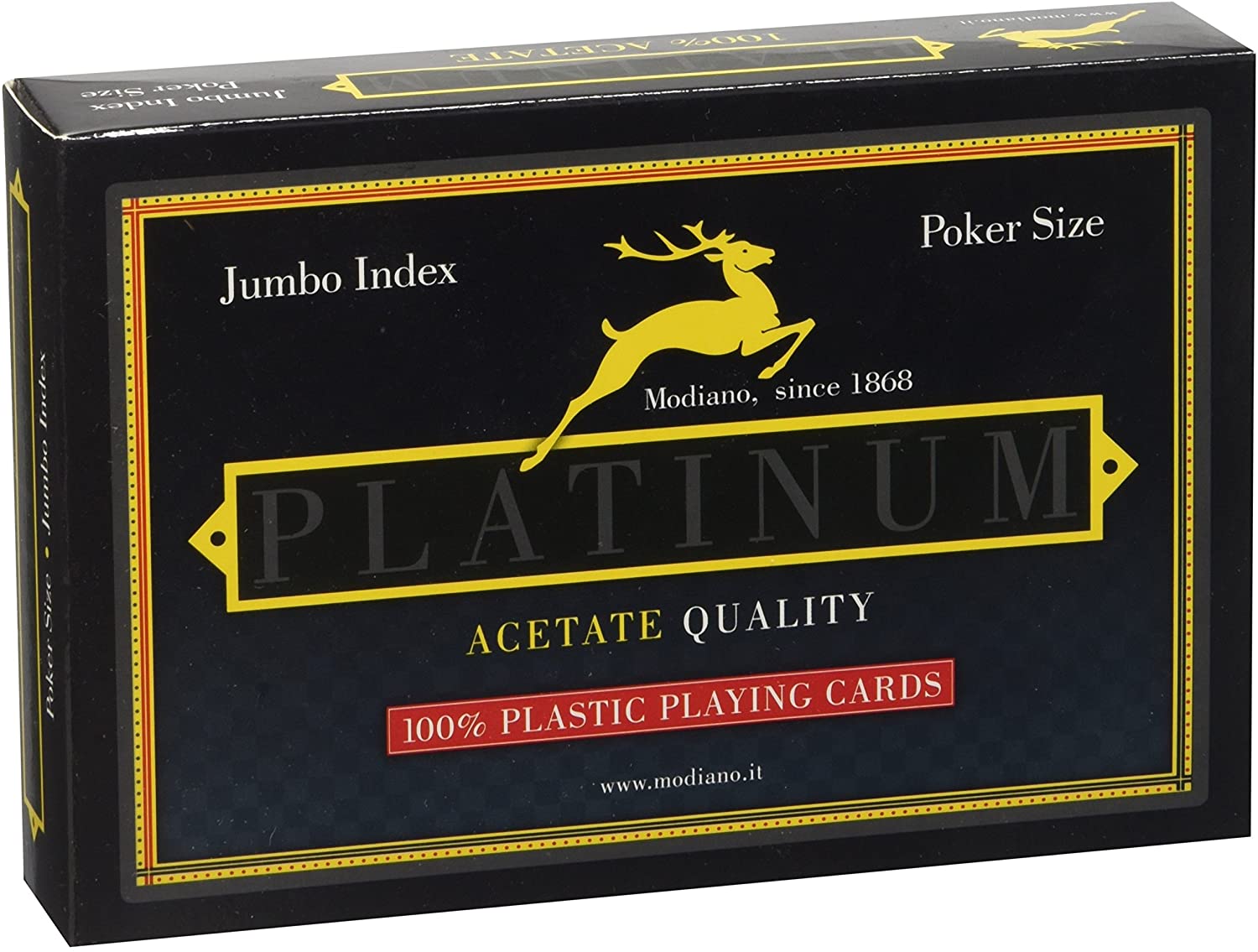 DA VINCI Italian Plastic Playing Cards - 2 Deck Bridge Size Set With Jumbo Index, Ruote Design By Modiano