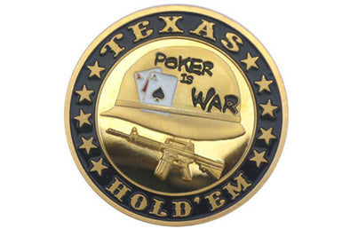 Gold Poker Card Guard - POKER IS WAR