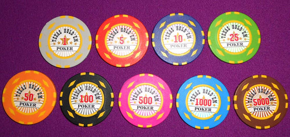 Texas Hold'em 500pce Poker Chip set 13.5g