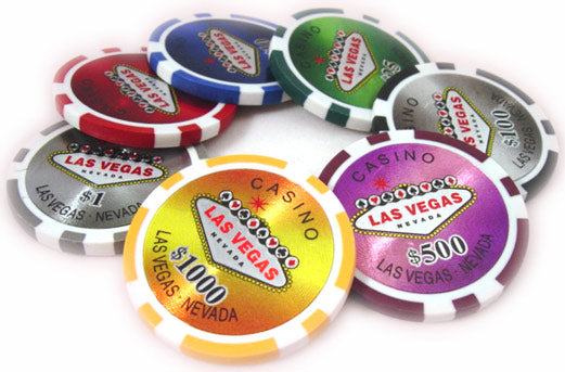 Las Vegas 500pce Tournament Poker Chip Set w/ Case