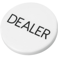 White Dealer Button